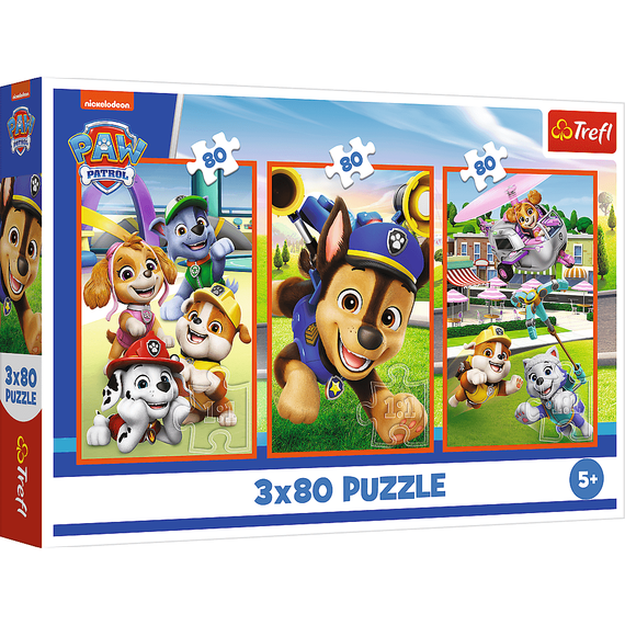 Puzzles - &quot;3x80&quot; - A dog&#39;s gang / Viacom PAW Patrol_FSC Mix 70%