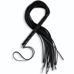 Плеть с черной витой ручкой кожа черный 60 см