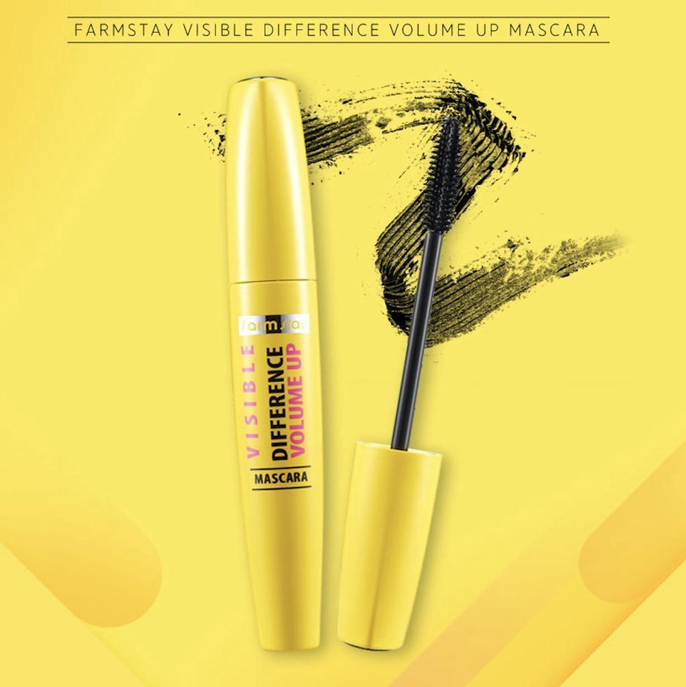 FarmStay. Объемная тушь для ресниц с натуральными компонентами Visible Difference Volume Up Mascara