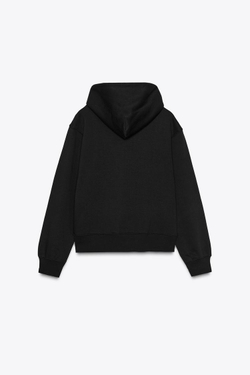 ZARA БАЗОВОЕ ХУДИ, ЧЕРНЫЙ