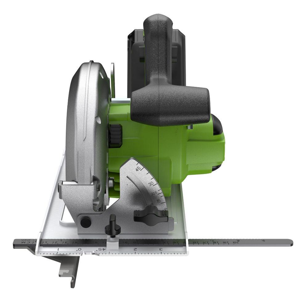 Дисковая пила акк. Greenworks GD24CS, 24V,б/щет,185х20мм, 4500 об/мин, рез 63мм,1х4Ач,ЗУ,кор (1500907CUB)