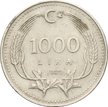 1 000 лир 1990-1994 Турция