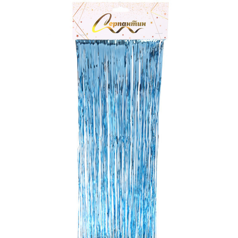 Дождик 2 м «Глянцевый стиль», голубой