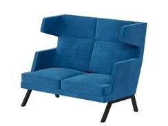 Алдо Диван двухместный высокий ALD-02 Velutto 54/Металл Черный 1430*960*1180