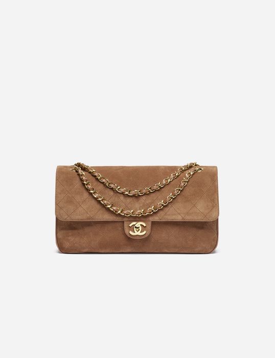 Сумка Chanel Maxi Flapbag Suede Calfskin & Gold Metal 