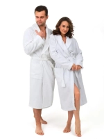 Халат гостиничный махровый "Элит" с воротником шалькой, цвет: 024-Белый