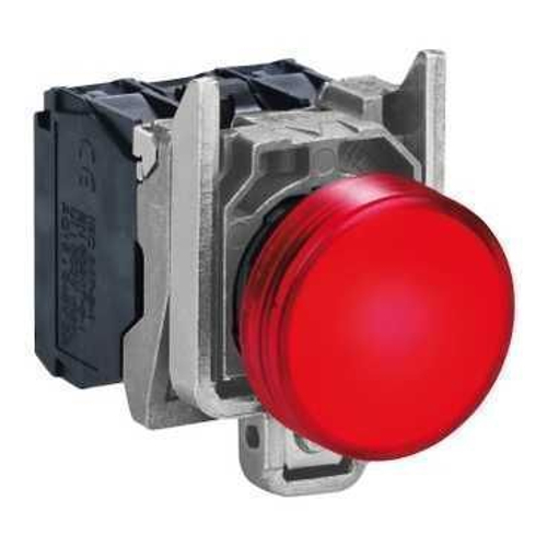 Лампа сигнальная красная с подсветкой 22мм 230-240В