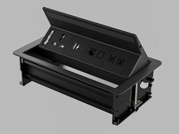 Wyrestorm IDB-400-MS - кабельный лючок, мультистандартная электророзетка, USB-зарядка, сквозные 2x HDMI, USB-C и RJ-45