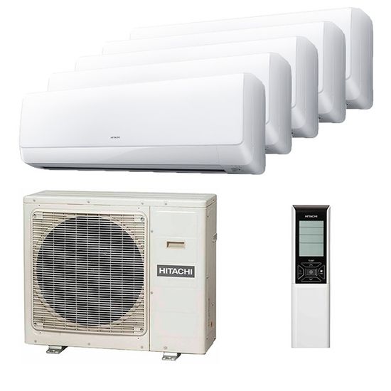 Мультисплит система на 5 комнат Hitachi RAK-18QXE x 5 / RAM-90NP5E