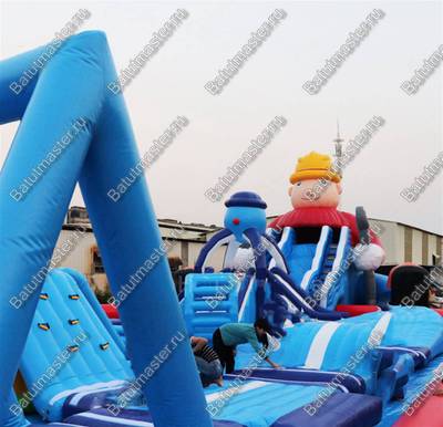 Надувной наземный аквапарк «Поймай осьминога» 25*15*8 м