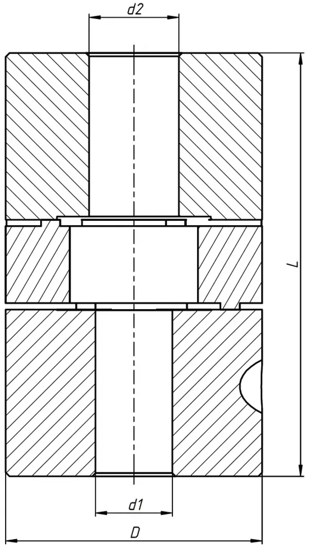 Кулачковая муфта JM2-30x40-10x14