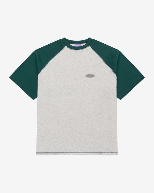 Футболка City серая/зеленая - фото 1