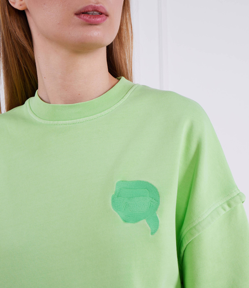 Худи ikonik 2.0 tonal Karl Lagerfeld - зеленый(231W1817)