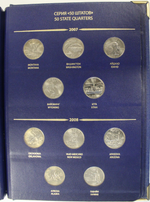 Набор 56 монет 25 центов Штаты и территории США в Альбоме Albo Numismatico