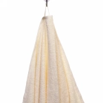 Полотенце махровое 70*140см «LUNA» цвет бежевый 01020 плотность 360гр/м2 с петелькой-подвесом