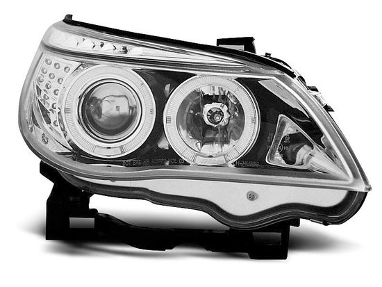 Передние фары Bmw 5 E60/E61 angel eyes chrome led indicator