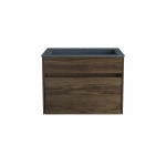 Тумба с раковиной Vincea Chiara 60 VMC-2C600CO/VCB-13600G тёмный дуб/раковина серая