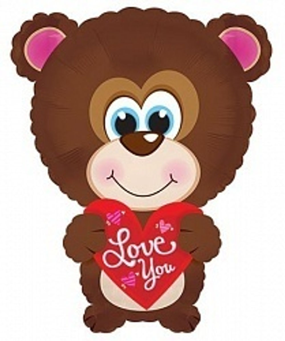 CTI Фигура Голубоглазый мишка с сердцем Коричневый 56 см.