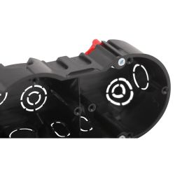 Коробка установочная ЭРА KUP-4-70-45 черная 4х местная 283х70х45мм для полых стен саморезы пластиковые лапки IP30