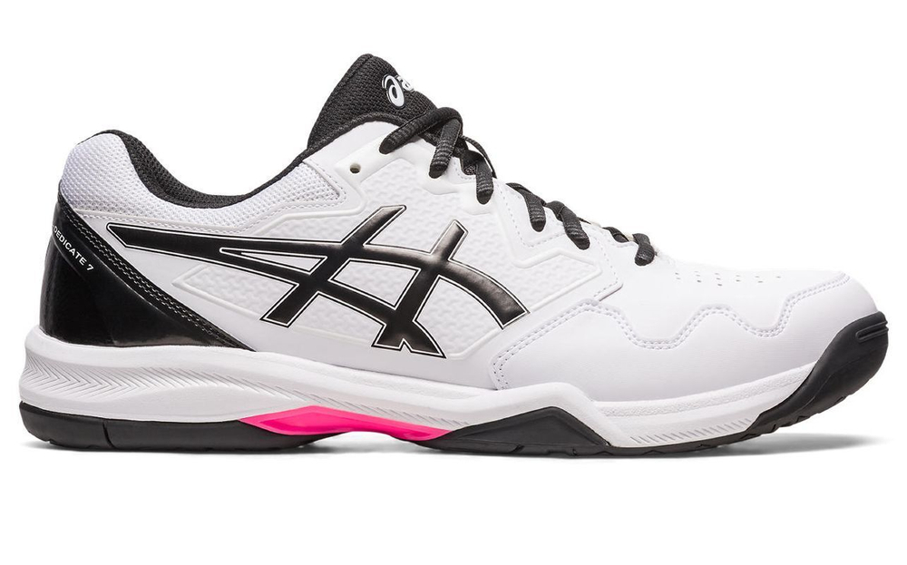 Мужские кроссовки теннисные Asics Gel-Dedicate 7 - white/hot pink