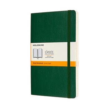 Блокнот Moleskine Large A5 192 страницы в линейку в мягкой обложке зеленый (QP616K15)