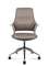 Кресло офисное Норден / Хан LB / Han LB / серая кожа /  алюминевая крестовина
