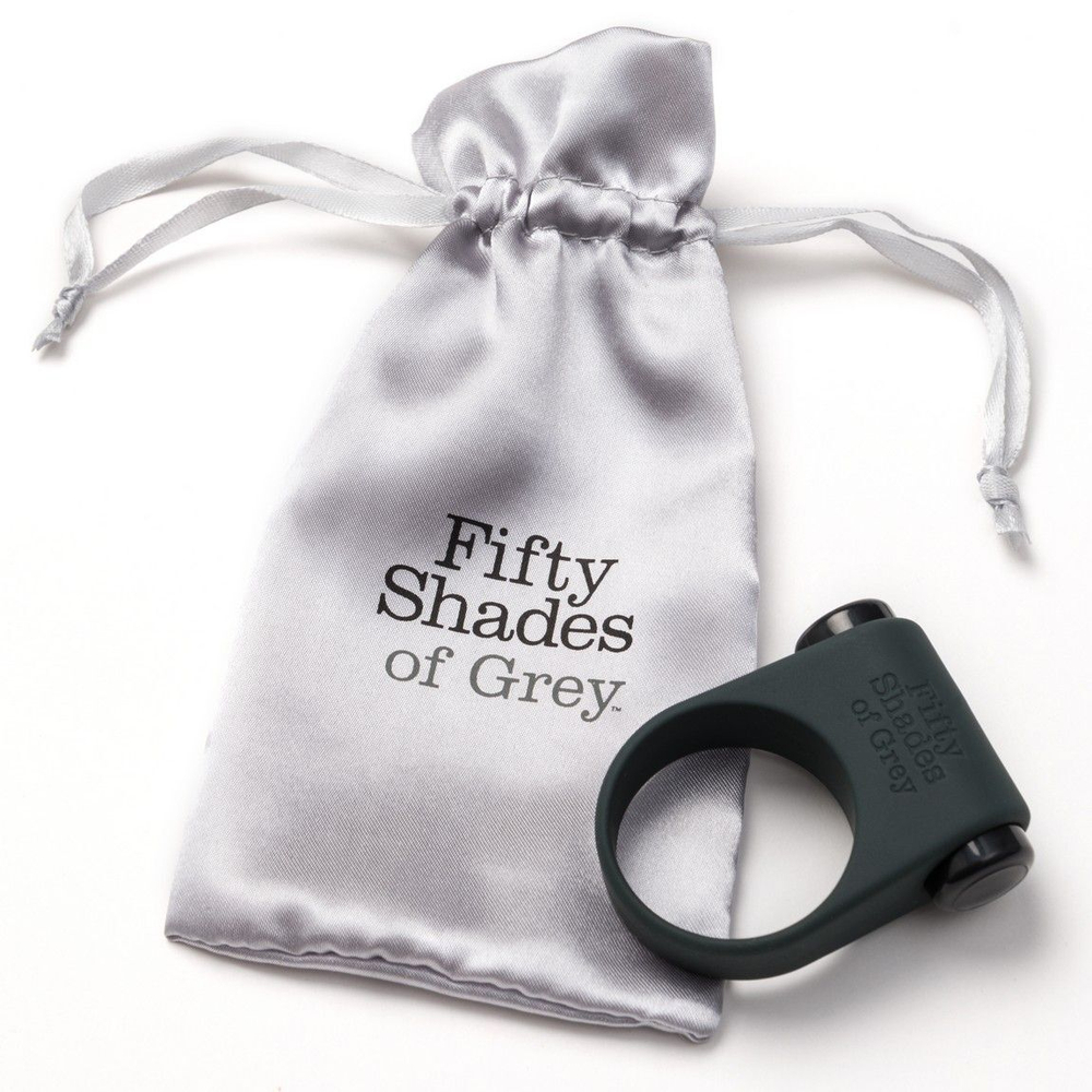 Серое эрекционное кольцо с вибрацией Feel It, Baby! (Цвет: серый)