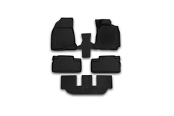 Коврики Standard, 3D в салон TOYOTA Wish, 2003-2009, передний привод, П.Р., 5 шт. (полиуретан, чёрные) Element.CARTYT00005