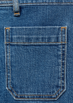 Джинсы wideleg с карманами