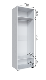 Шкаф с зеркалом Бруклин 80Ш