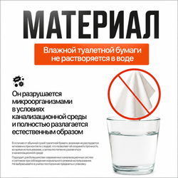 Влажная туалетная бумага 72 шт / 1 упаковка