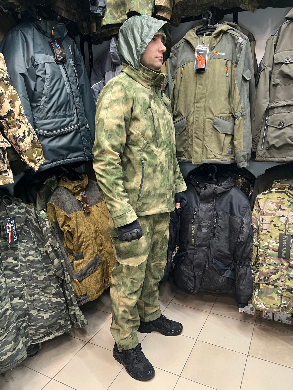 Костюм демисезонный Taygerr Матрица SoftShell Лес, до -5 °C, флисовая подкладка