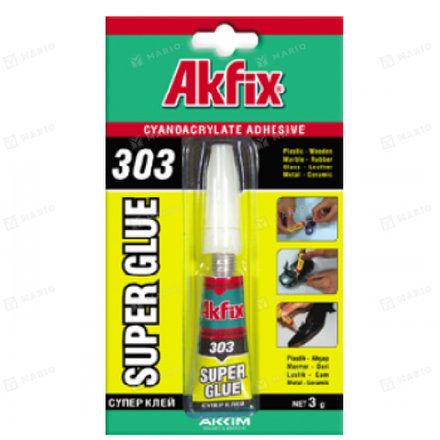 Akfix 303 Супер клей, 3 гр.