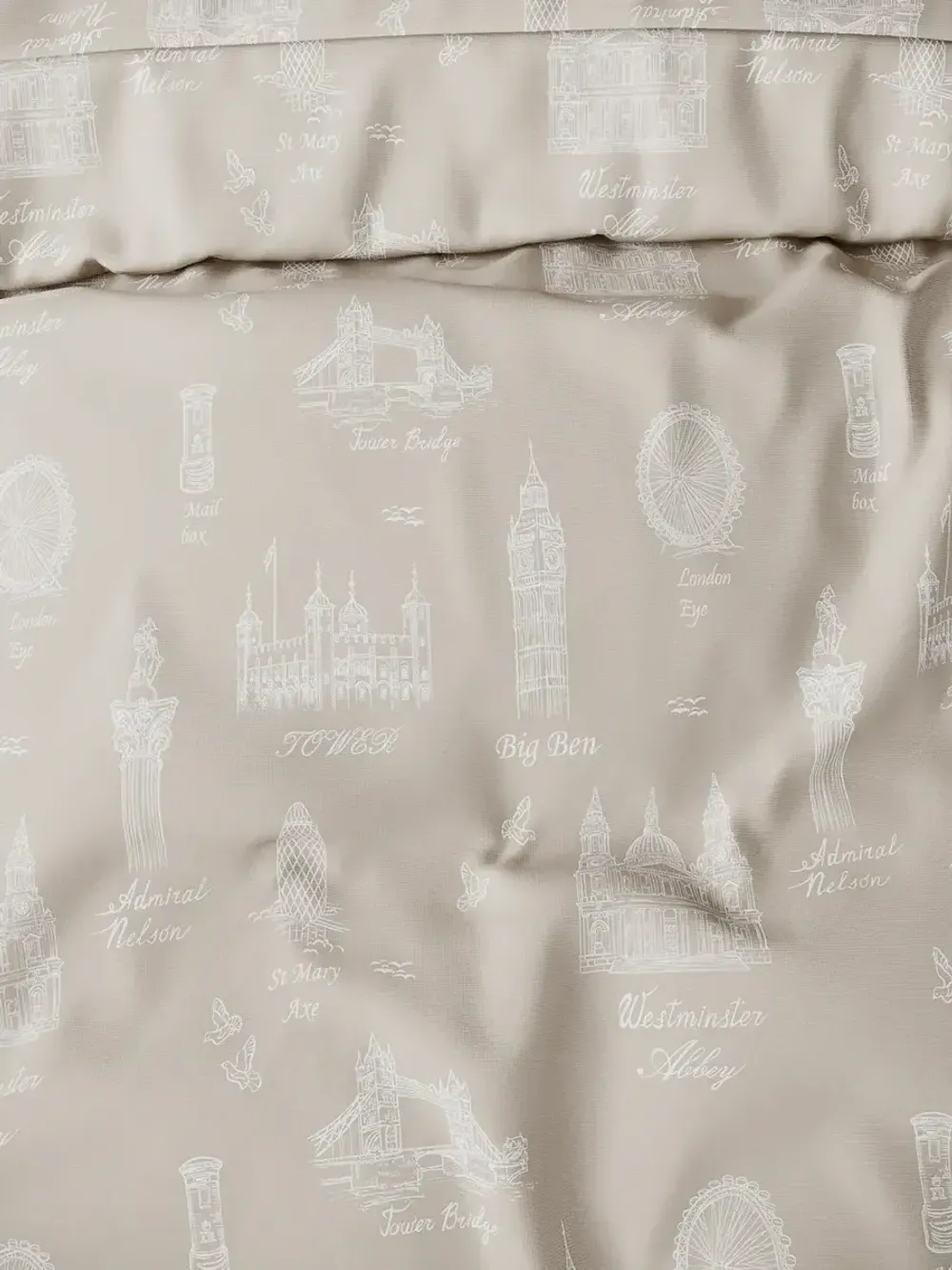 Наволочка комплект 2шт перкаль Сказка "Туманный альбион" 40х40 см на молнии