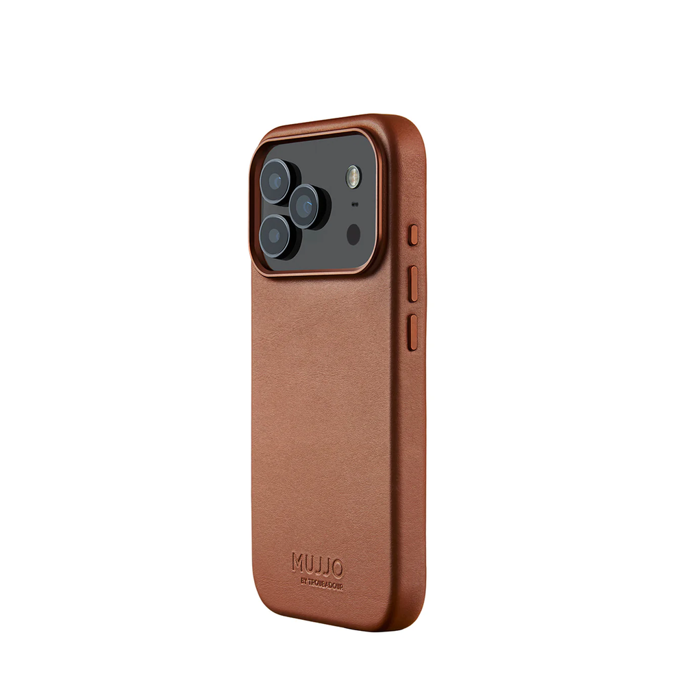 Чехол Mujjo Leather для iPhone 17 Pro песочный