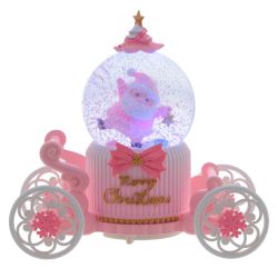 GAEM Фигурка декор "Дед Мороз" в стекл шаре (муз, подсвет, вьюга, движ, 3xAAA н/п), D10, L22 W11 H21 см