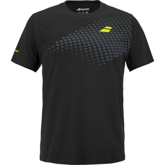 Мужская теннисная футболка Babolat Aero Cotton - black/black