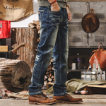 Amei Clock ретро джинсы мужские американский стиль. Сезон весна