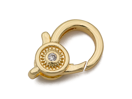 Карабин со стразами 16,5мм