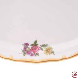 Блюдо овальное Queen's Crown Мейсенский букет 25 см