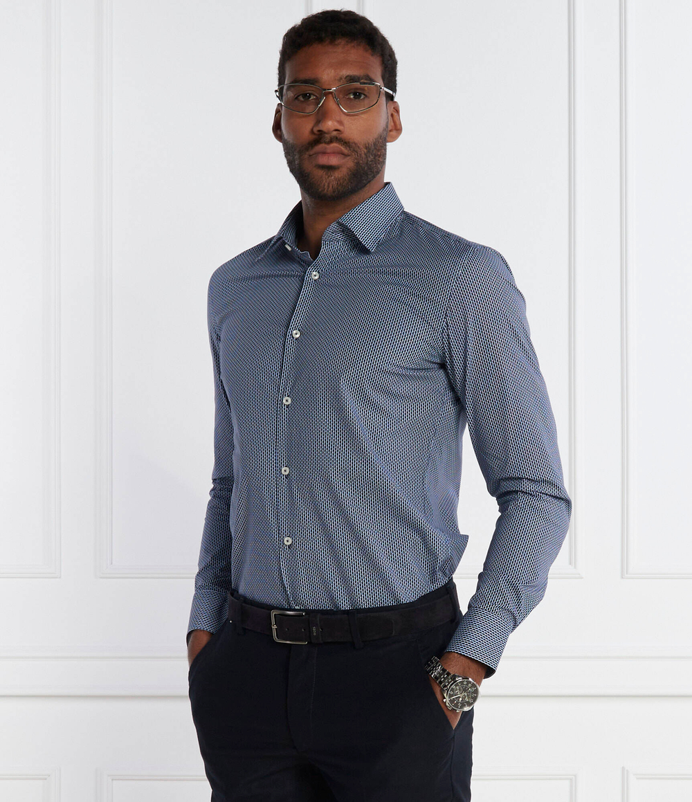 Рубашка H-HANK-kent BOSS BLACK - голубой(50510204)