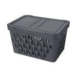 ЯЩИК С КРЫШКОЙ УНИВЕРСАЛЬНЫЙ DELUXE, 380х220 ММ, 18Л (Серый)