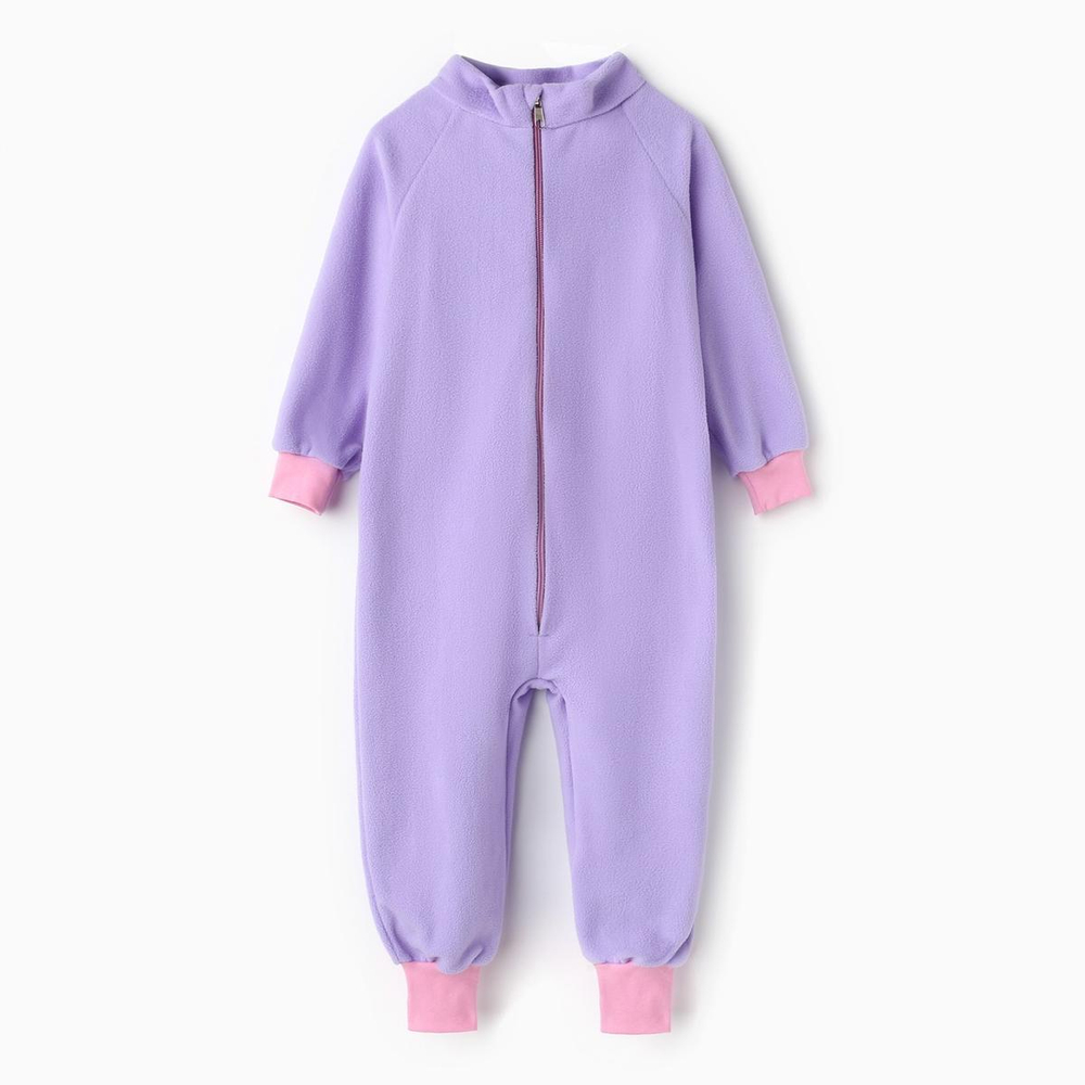 Комбинезон д/девочки флис р.86 сиреневый 9447440 (Семицвет-Тики)