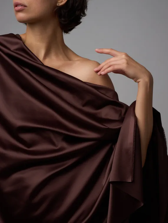 Атлас-стрейч бельевой арт.1007, Китай, шоколад