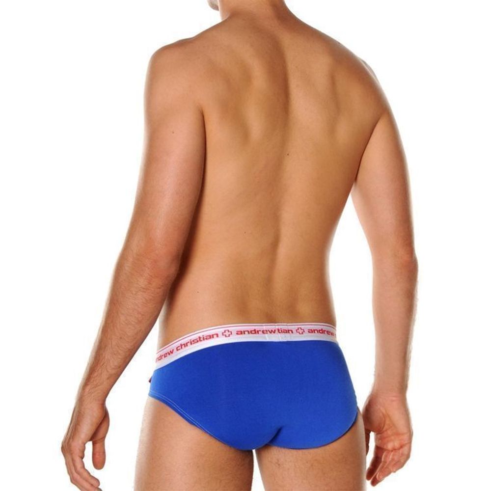 Мужские трусы брифы голубые Andrew Christian Blue Brief