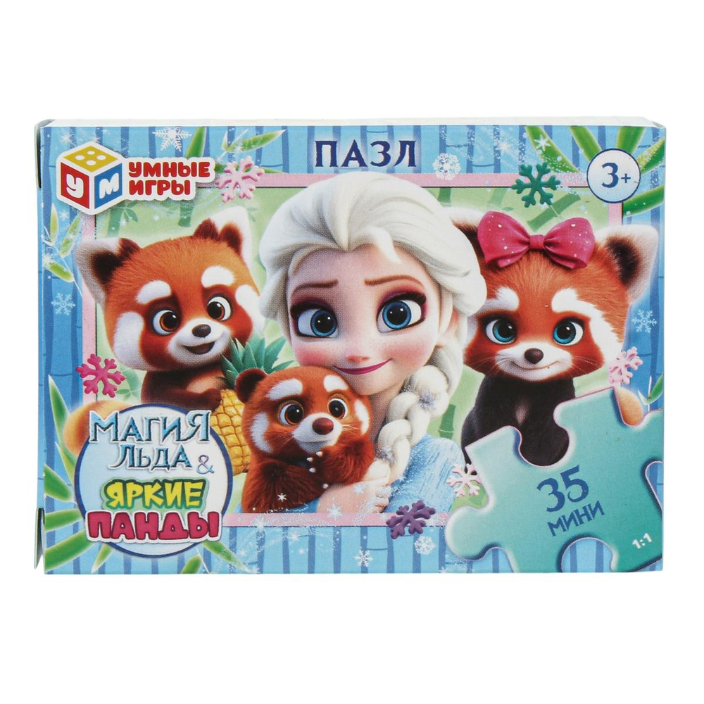 Пазл 35эл. "Магия льда & Яркие панды" коробка 4630395059749 (Умные игры)