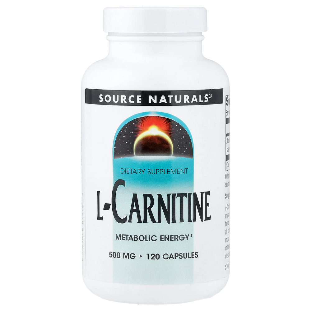 Source Naturals, L-карнитин, 500 мг, 120 капсул