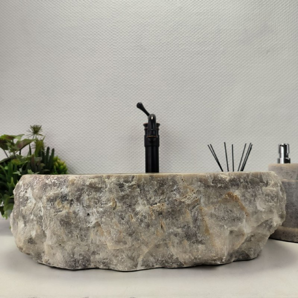 Раковина из оникса Erozy Grey EO-62221 52*43*15 0094