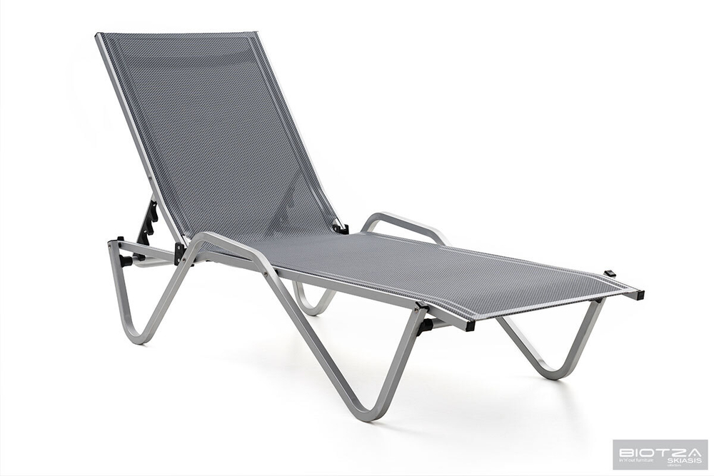 Шезлонг Biotza Hera алюминиевый, серый