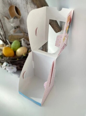 Упаковка под 1 капкейк/кулич “Счастливой пасхи” 9,5х9,5х12,5 см